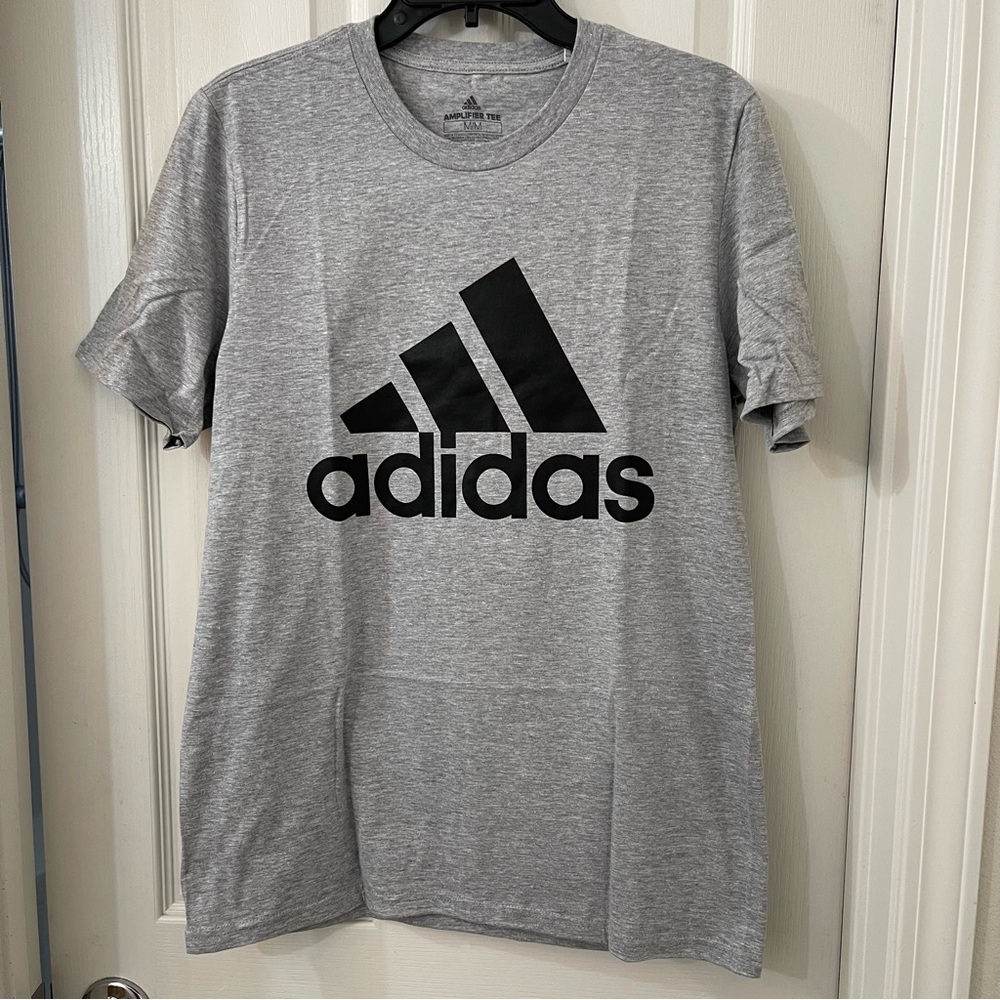Adidas Basic Bos Tee - Gray.  Mens:  Medium.